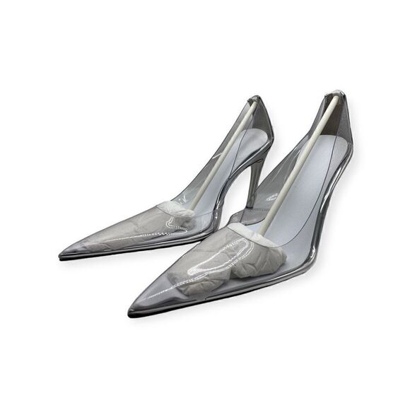 NWT Good American Cinderella clear lucite pumps/heels size 10 ga275p-x glass 002 - Picture 1 of 16